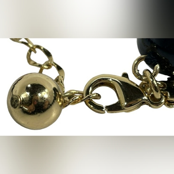 SOLD-KATE spade Black and Gold Crystal Accented Necklace - Picture 12 of 14